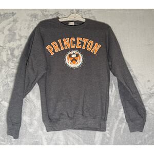 Princeton Tigers Crewneck Sweatshirt Small Gray Port & Company Fleece